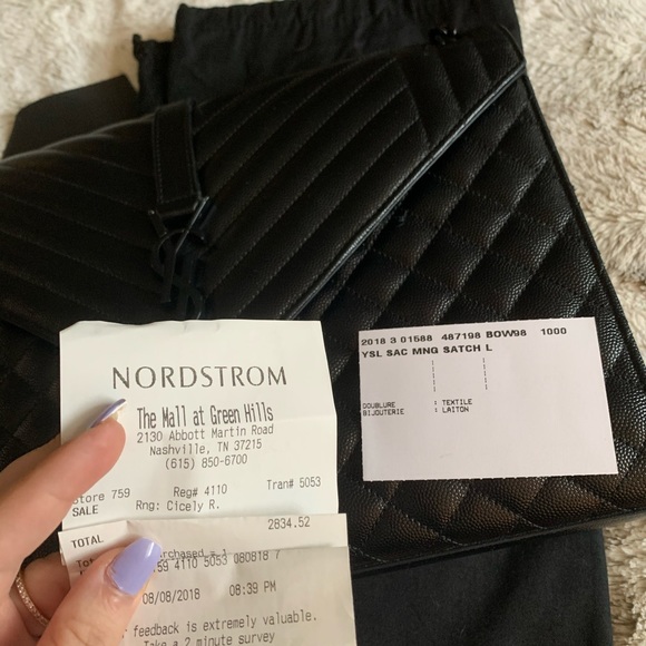 Authentic YSL large envelope bag - Picture 8 of 8